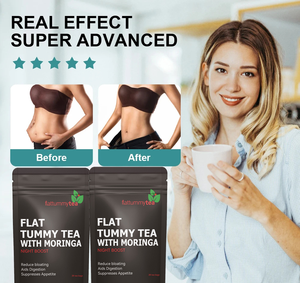 Custom Flat Tummy Night Boost Tea with Moringa, Digestive Herbal Tea Private‑Label OEM