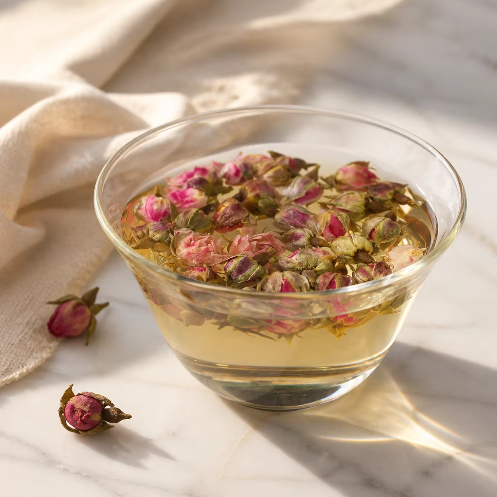 Bulk Dried Golden‑Edge Rose Buds, Jin Bian Rose Herbal Flower Tea Wholesale | OEM Private Label Herbal Tea Blending Raw Material from Sip Tea Tao