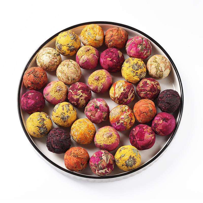 Flavored Yunnan Black Flower Tea Ball Hot Selling Dianhong Flower Dragon Pearls