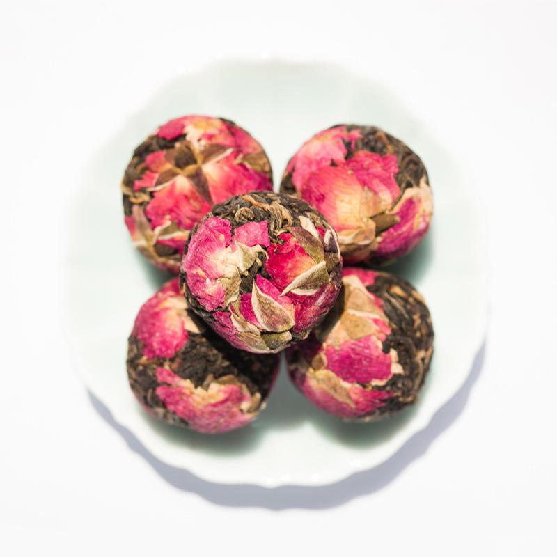 Flavored Yunnan Black Flower Tea Ball Hot Selling Dianhong Flower Dragon Pearls