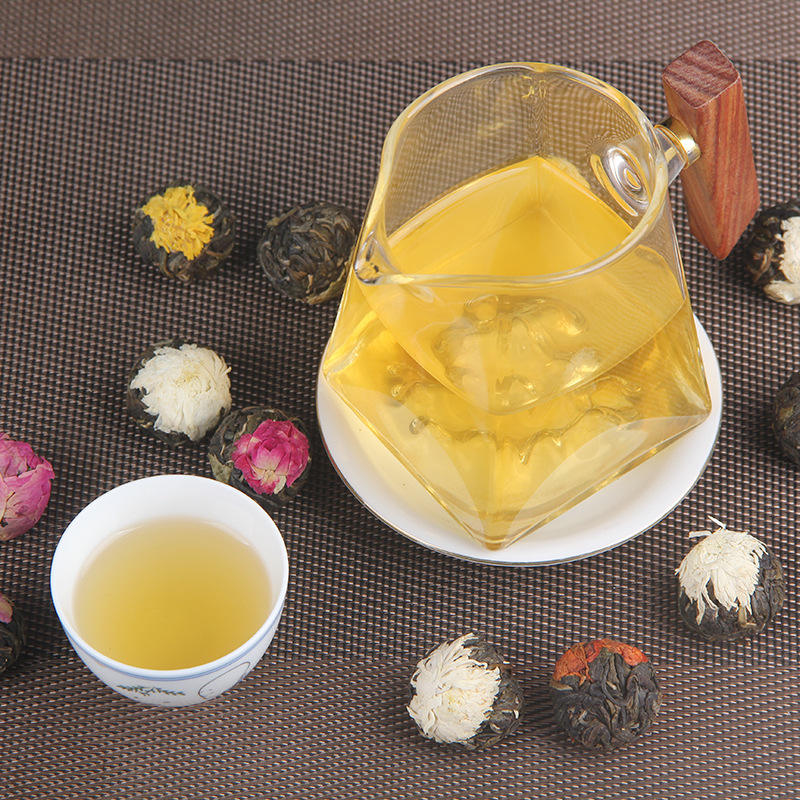 Yunnan Pu'er Fermented Health Tea Handmade Flower Tea Dragon Balls Mixed with 6 Flavors