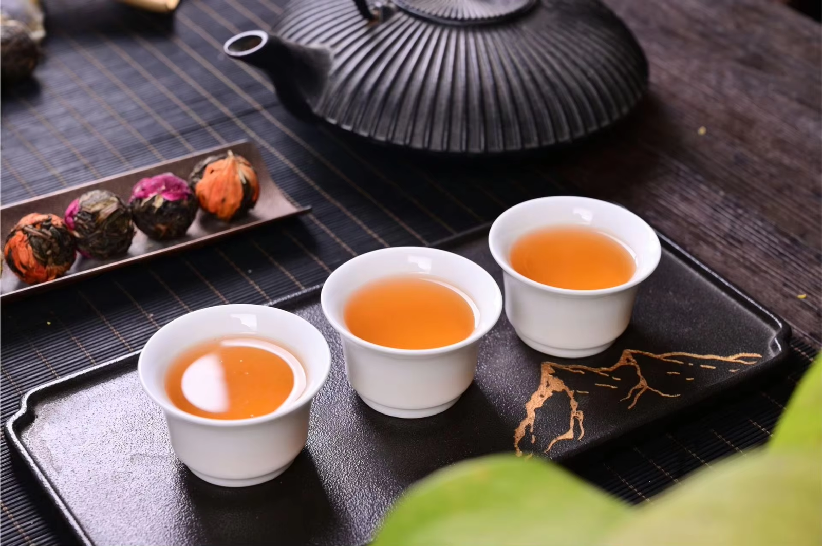 Yunnan Pu'er Fermented Health Tea Handmade Flower Tea Dragon Balls Mixed with 6 Flavors