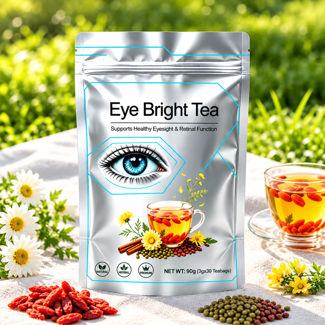 Custom Eye Bright Herbal Tea｜Screen‑Time Vision Support Tea, OEM Private Label