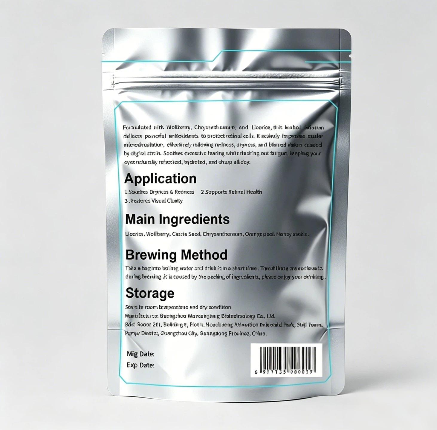 Custom Eye Bright Herbal Tea｜Screen‑Time Vision Support Tea, OEM Private Label